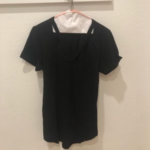 Black Blouse with Cutout